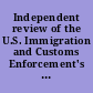 Independent review of the U.S. Immigration and Customs Enforcement's reporting of FY 2009 drug control performance summary report