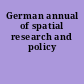 German annual of spatial research and policy