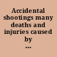 Accidental shootings many deaths and injuries caused by firearms could be prevented : report to the chairman, Subcommittee on Antitrust, Monopolies, and Business Rights, Committee on the Judiciary, U.S. Senate /