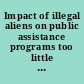 Impact of illegal aliens on public assistance programs too little is known : report to the Senate Committee on the Budget /