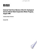 External task force review of the U.S. Geological Survey Federal-State Cooperative Water Program, August 1999 /