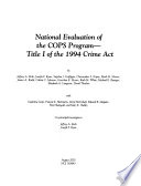 National evaluation of the COPS Program : Title I of the 1994 Crime Act /