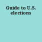 Guide to U.S. elections