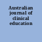 Australian journal of clinical education