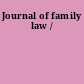Journal of family law /