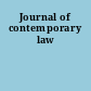 Journal of contemporary law