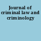 Journal of criminal law and criminology