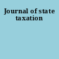 Journal of state taxation
