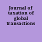 Journal of taxation of global transactions