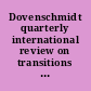 Dovenschmidt quarterly international review on transitions in corporate life, law and governance.