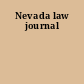 Nevada law journal