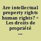 Are intellectual property rights human rights? = Les droits de propriété intellectuale sont-ils des droits de l' homme? = ¿Son derechos humanos los derechos de propiedad intelectual?