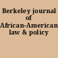 Berkeley journal of African-American law & policy