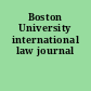 Boston University international law journal