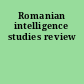 Romanian intelligence studies review