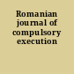 Romanian journal of compulsory execution