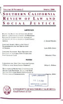 Southern California review of law and social justice.