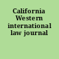 California Western international law journal