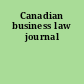 Canadian business law journal