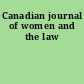 Canadian journal of women and the law