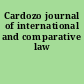 Cardozo journal of international and comparative law