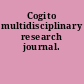 Cogito multidisciplinary research journal.