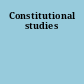 Constitutional studies