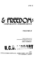 Equality and freedom, international and comparative jurisprudence : papers of the World Congress on Philosophy of Law and Social Philosophy, St. Louis, 24-29 August 1975 /