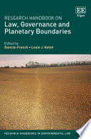 Research handbook on law, governance and planetary boundaries