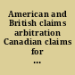 American and British claims arbitration Canadian claims for refund of duties /