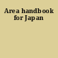Area handbook for Japan