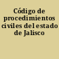 Código de procedimientos civiles del estado de Jalisco