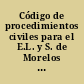 Código de procedimientos civiles para el E.L. y S. de Morelos con sus reformas.