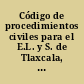 Código de procedimientos civiles para el E.L. y S. de Tlaxcala, con sus reformas