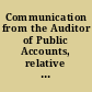Communication from the Auditor of Public Accounts, relative to taxes paid by railroads