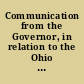 Communication from the Governor, in relation to the Ohio canal lands, in answer to a resolution of the House of Representatives