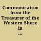Communication from the Treasurer of the Western Shore in obedience to an order of the House of Delegates of Maryland, January 16th, 1843.