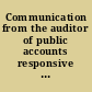Communication from the auditor of public accounts responsive to Senate resolution February 6, 1862.