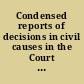 Condensed reports of decisions in civil causes in the Court of Appeals also cases referred by the Court of Appeals to the Commission of Appeals of the state of Texas.