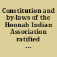Constitution and by-laws of the Hoonah Indian Association ratified October 23, 1939.