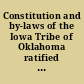 Constitution and by-laws of the Iowa Tribe of Oklahoma ratified October 23, 1937.