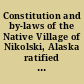 Constitution and by-laws of the Native Village of Nikolski, Alaska ratified June 12, 1939.