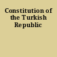 Constitution of the Turkish Republic