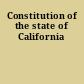 Constitution of the state of California