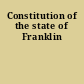 Constitution of the state of Franklin
