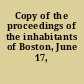Copy of the proceedings of the inhabitants of Boston, June 17, 1779