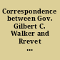 Correspondence between Gov. Gilbert C. Walker and Rrevet Maj. Gen. E.R.S. Canby