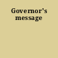 Governor's message