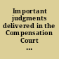 Important judgments delivered in the Compensation Court and Native Land Court, 1866-1879