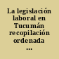 La legislación laboral en Tucumán recopilación ordenada de leyes, decretos y resoluciones sobre derecho del trabajo y seguridad social, 1839-1969 /
